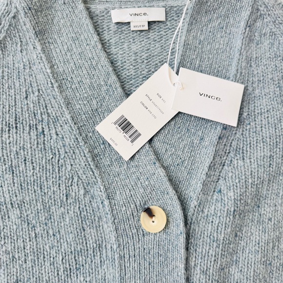 Vince Cashmere Blue Button-Up Cardigan Sweater size XXS - Picture 8 of 14